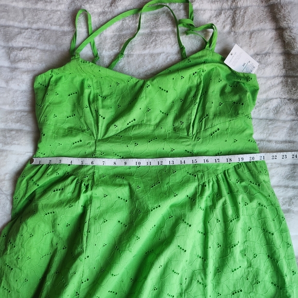 Women's Eyelet Midi Sundress - A New Day Green BNWT - Picture 8 of 11